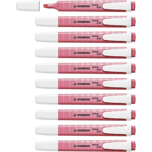 Surligneur swing cool Pastel Edition  rose x 10 STABILO