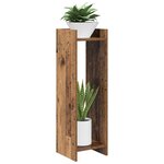 vidaXL Support de Plante Bois ancien 30 x 30 x 100 cm
