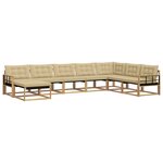 vidaXL Ensemble de canapés d'extérieur 8 pc Blanc et Beige