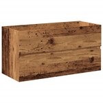 vidaXL Armoire lavabo avec bassin intégré vieux bois