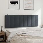 vidaXL Coussin de tête de lit gris foncé 140 cm velours
