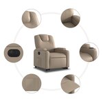 vidaXL Fauteuil inclinable électrique cappuccino similicuir