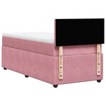 vidaXL Sommier à lattes de lit et matelas Rose 80x200 cm Velours