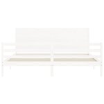 vidaXL Cadre de lit sans matelas blanc 200x200 cm bois massif
