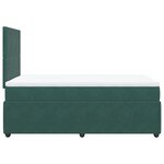 vidaXL Sommier à lattes de lit et matelas Vert foncé 120x200cm Velours