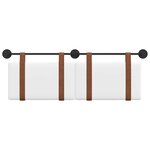 vidaXL Tête de lit suspendue Uni Blanc 150 x 55 x 5 cm PU antique