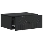 vidaXL Cabinet de chevet mural 2 Pièces Noir 49 x 34 5 x 20 cm
