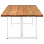 vidaXL Table à manger marron clair bois de chêne massif rectangulaire