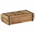 vidaXL Plateau 4 Pièces Marron 30 x 14 x 9 cm Bois Recyclé Solide