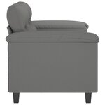 vidaXL Canapé à 2 places Gris foncé 120 cm Tissu microfibre