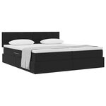 vidaXL Lit de Rangement avec matelas avec tête de lit Noir 90 x 200 cm