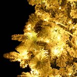 vidaXL Sapin de Noël pré-éclairé avec neige floquée/cônes 225cm PVC/PE