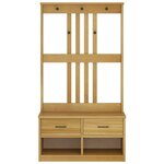 vidaXL Portemanteau SANDNES 87x40x159 5 cm bois massif pin
