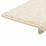 vidaXL Tapis d'escalier 30 pièces 65 x 21 x 4 cm Blanc Bord rectangulaire