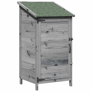 vidaXL Abri de jardin Gris 59 x 56 x 113 5 cm Bois d'ingénierie