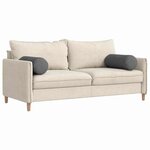 vidaXL Coussins d'accent 2 Pièces Gris foncé Ø 25 x 70 cm