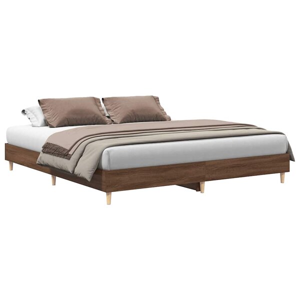 vidaXL Cadre de lit sans matelas chêne marron 160x200 cm