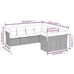 vidaXL Salon de jardin 8 Pièces avec coussins marron résine tressée