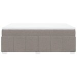 vidaXL Sommier à lattes de lit avec matelas Taupe 140x190 cm Tissu