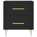 vidaXL Table de chevet noir 40x35x47 5 cm bois d’ingénierie