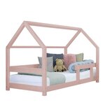 Lit cabane enfant TERY 120 x 190 rose pastel