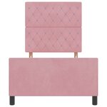 Cadre de Lit vidaXL Rose 100x200 cm Velours
