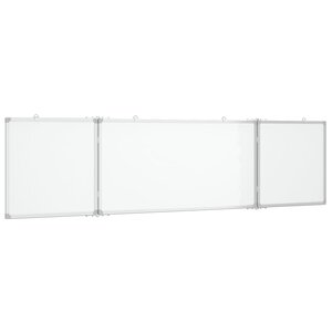 Tableau magnétique panneau écriture école maison bureau pliable 160 x 40 x 1 7 cm aluminium 02_0045523