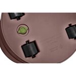Pot de dleurs Rond GREENSENSE AQUA CARE - Plastique Réservoir - Avec roulettes - Ø 30 x 29.1 cm - Brun Argile