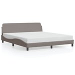 vidaXL Cadre de lit sans matelas taupe 180x200 cm tissu