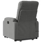 vidaXL Fauteuil inclinable de massage gris foncé tissu microfibre