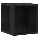 Table d'appoint vidaXL Noir Chêne 33x33x34 5 cm Bois reconstitué