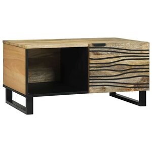 vidaXL Table basse Marron et Noir 80 x 50 x 40 cm