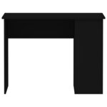 Bureau table poste de travail meuble d'ordinateur informatique étude 100 x 55 x 75 cm bois d'ingénierie noir 02_0023891