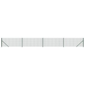 vidaXL Clôture en treillis métallique avec bride vert 0 8x10 m