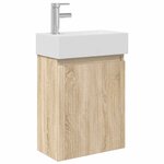 vidaXL Meuble de salle de bain avec robinet Chêne Sonoma