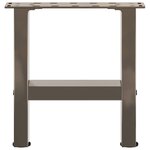 vidaXL Pieds de table basse en acier naturel  2 pièces  40 x (30-31) cm