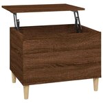 vidaXL Table basse Chêne marron 60x44 5x45 cm Bois d'ingénierie
