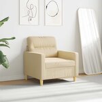 vidaXL Fauteuil Crème 60 cm Tissu