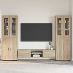 vidaXL Ensemble meuble TV FLORIN Chêne Sonoma Bois d'ingénierie