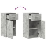 vidaXL Meuble de rangement gris Gris béton