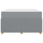 vidaXL Cadre de lit avec matelas Gris clair 120 x 190 cm tissu