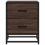 vidaXL Table de chevet chêne marron 40x31x50 cm bois d'ingénierie