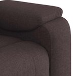 vidaXL Fauteuil de massage inclinable Marron foncé Tissu