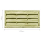 vidaXL Portillons 2 Pièces Bois de pin imprégné 150x75 cm Vert