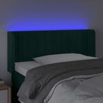 vidaXL Tête de lit à LED Vert foncé 103x16x78/88 cm Velours