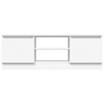 vidaXL Meuble TV avec porte Blanc 102x30x36 cm