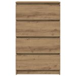 vidaXL Buffet chêne artisanal 60x35x98 5 cm bois d'ingénierie