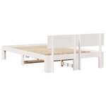 vidaXL Cadre de lit Blanc 120 x 200 cm Bois de pin massif