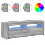 vidaXL Meuble TV avec lumières LED sonoma gris 120x35x40 cm