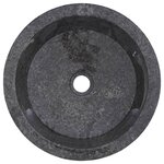 vidaXL Lavabo Gris Ø40x15 cm Marbre